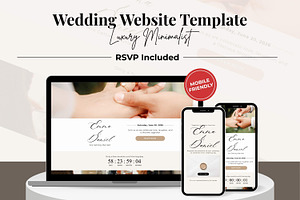 Minimal Wedding Website Invitation, a Landing Page Template by Everyday Perfection
