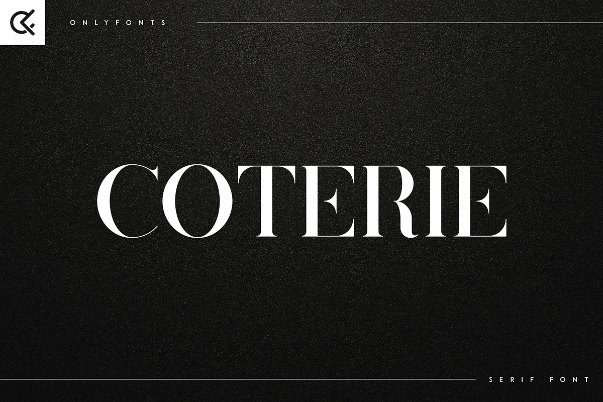 Coterie - Elegant Serif font, a Serif Font by Only Fonts (Photo 1 of 10)
