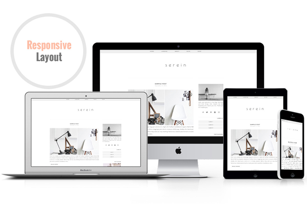 Responsive WP Theme - Serein, a WordPress Template by Light Morango (Photo 3 of 6)
