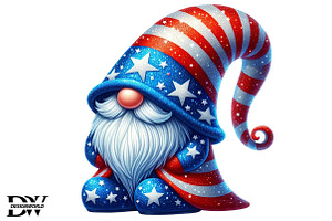 Patriotic Gnome Clipart Independence, an Illustration by Designworld