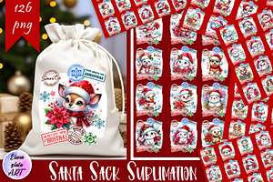 Christmas Santa Sack bundle, an Animal Illustration by ElenazlataArt