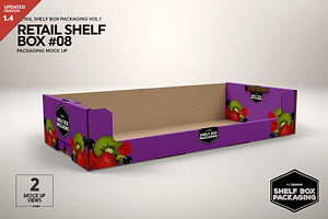 Retail Shelf Box 08 Packaging Mockup