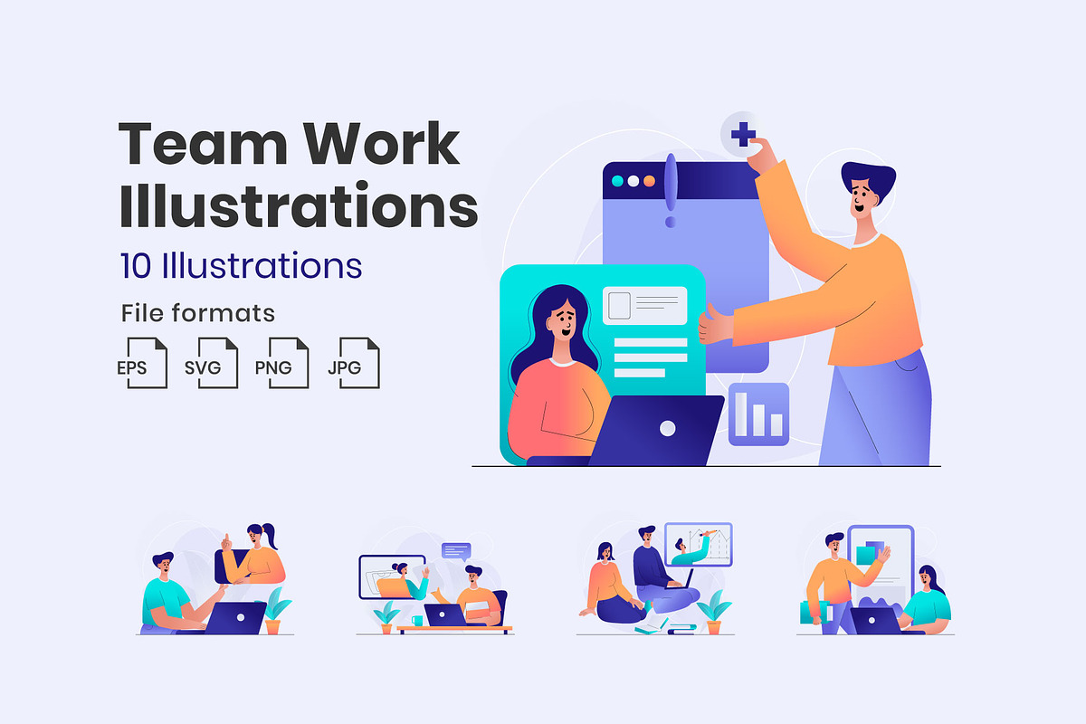 Team Work Illustrations, a Templates & Theme by Triangle Squad (Photo 1 of 3)