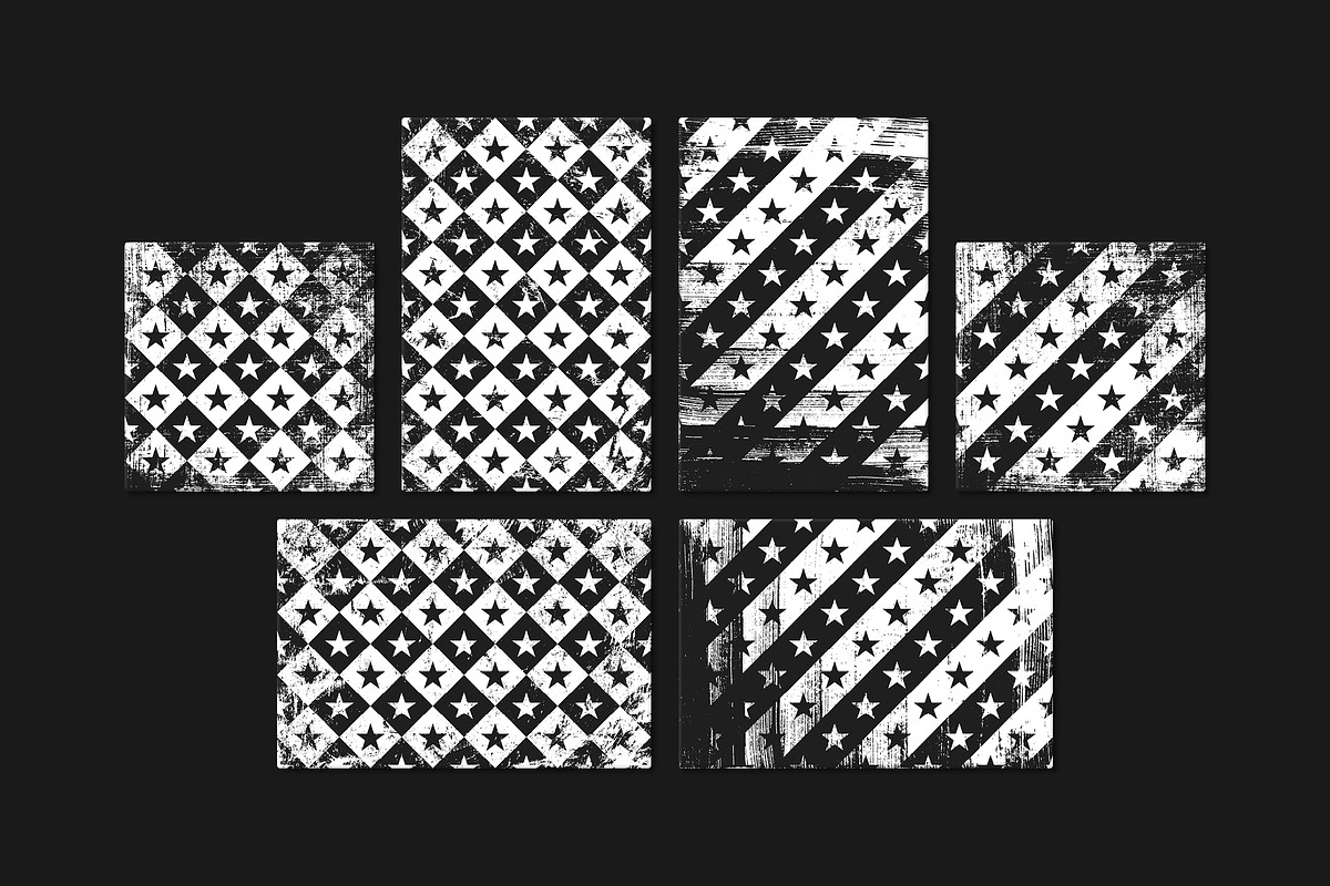 Stars - 44 Grunge Patterns, a Pattern Graphic by Tustan (Photo 8 of 10)