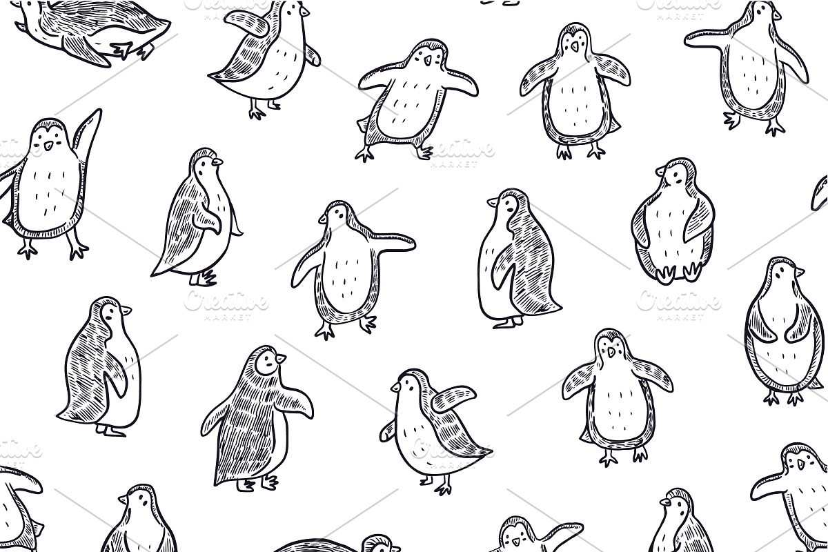 Winter Penguins, a Pattern Graphic by GooseFrol (Photo 7 of 8)