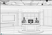 Virtual TV Studio News Set 27, an Architecture 3D Model by akerStudio (Thumbnail 9 of 49)