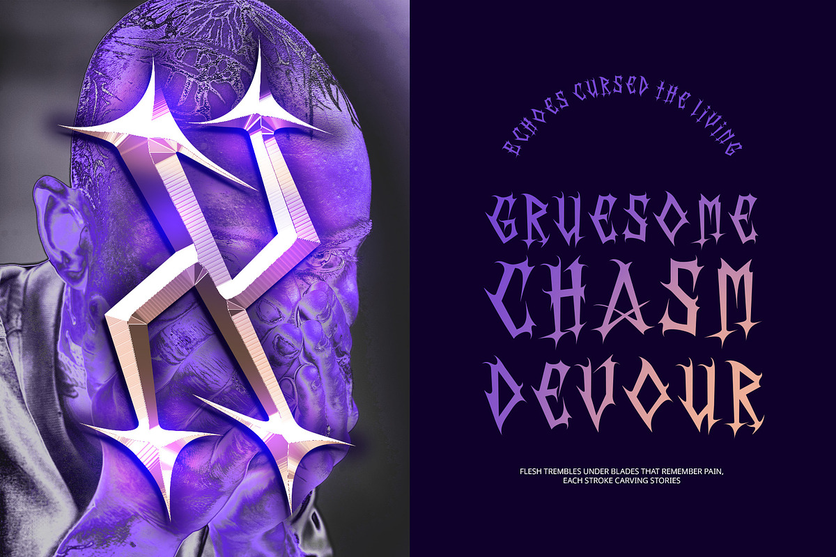 CS Wendigo – Black Metal Font, a Blackletter Font by Craft Supply Co. (Photo 5 of 8)