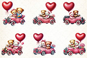 Valentines Couple Teddy Bear Clipart, an Illustration by DreamCafeArt (Thumbnail 2 of 5)