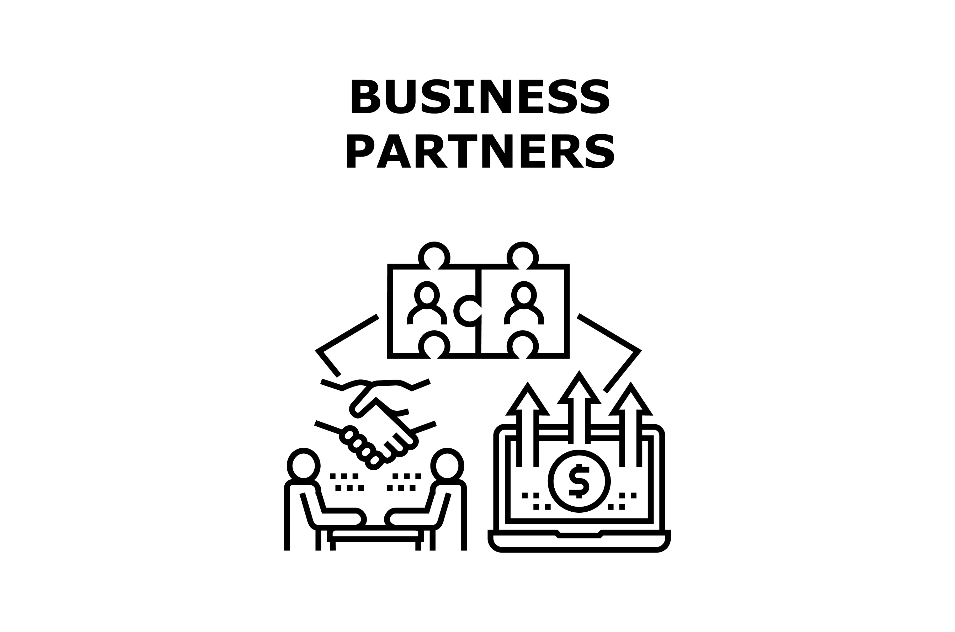 Business Partner Vector Concept, an Object Graphic by pikepicture