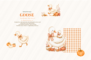 Fall Autumn Goose Pumpkin Clipart, an Animal Illustration by Sunflower Day Love (Thumbnail 2 of 4)