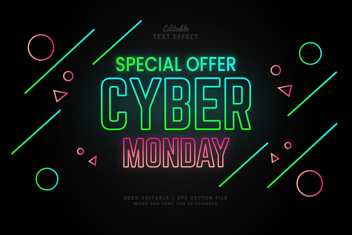 Text Effect Cyber Monday, a Layer Style Add-On by Navy Graphic (Photo 1 of 2)