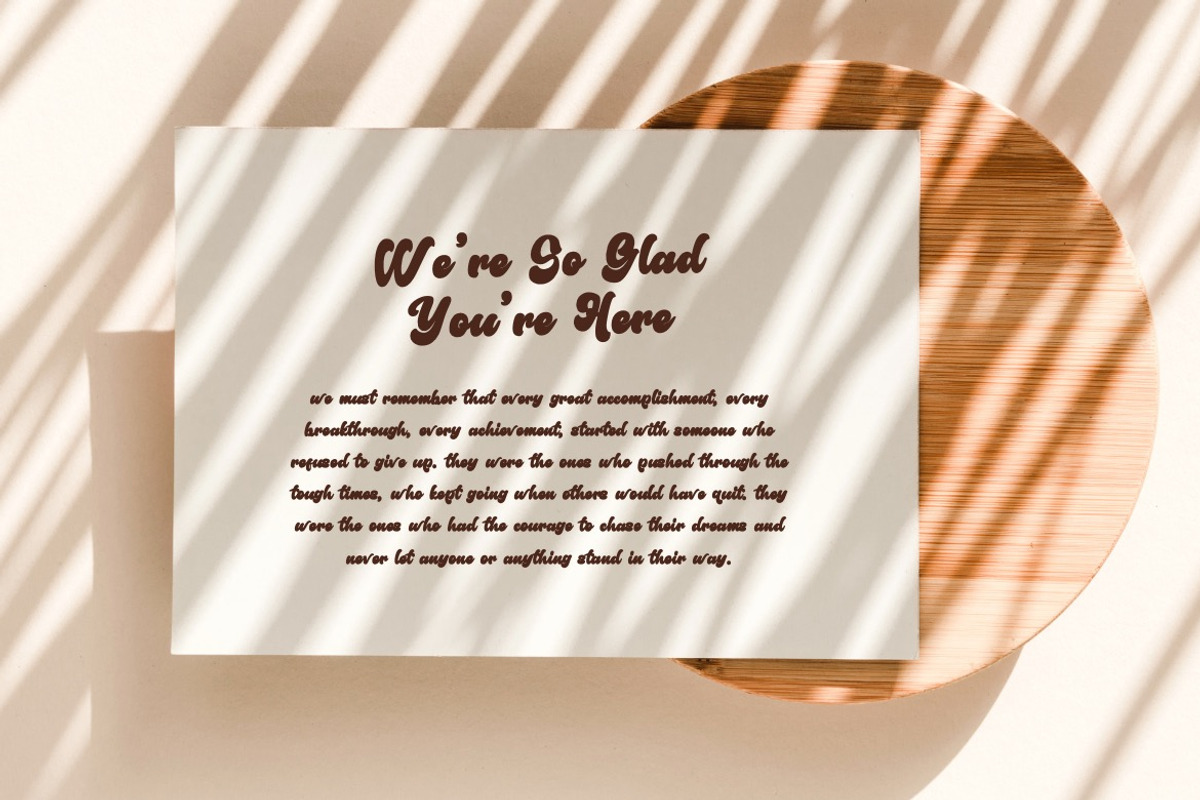 Archid Flower - Retro Handwritten, a Script Font by Dhabee (Photo 7 of 15)