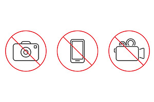 Photography Forbidden Area Sign, an Object Illustration by Vector Creator