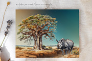 Watercolor African Black Rhino, an Animal Illustration by Dazzling Art Boutique (Thumbnail 7 of 10)