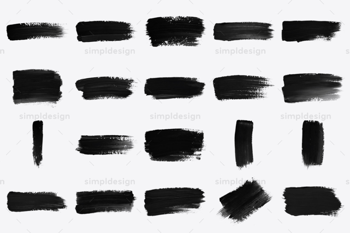 31 Paint Smear Photoshop Brushes, a Brush Add-On by SimplDesign (Photo 2 of 3)