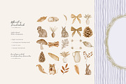 autumn woodland clipart collection, a Decorative Illustration by Patishop Art (Thumbnail 3 of 9)