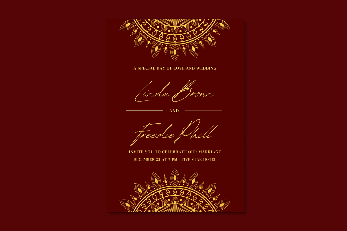 Royal Red Wedding Invitation, an Invitation Template by Weddinginvitation by Fati (Photo 1 of 2)