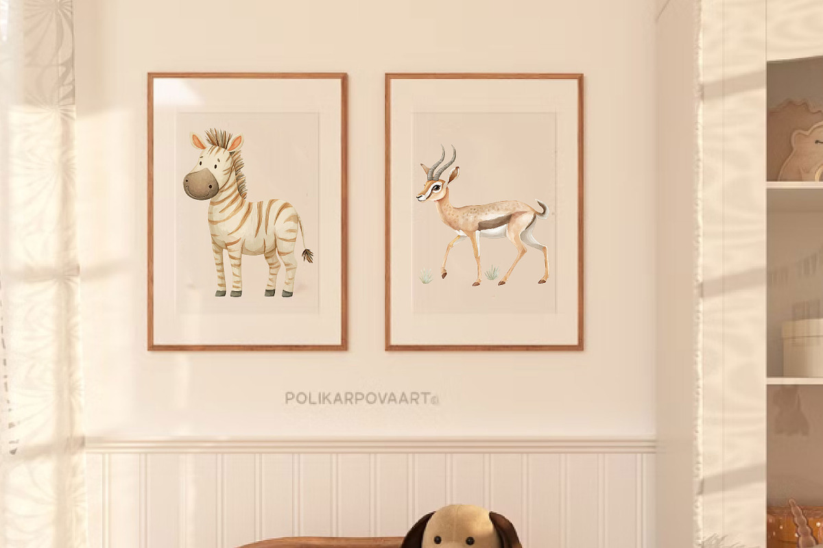 Safari Friends Animals collection, an Illustration by DreamCafeArt (Photo 8 of 10)