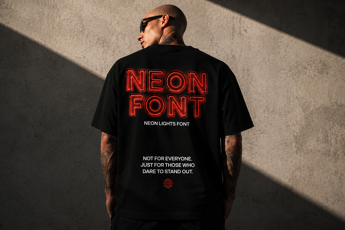 Neon Lights Font, a Sans Serif Font by Handmadefont (Photo 5 of 16)