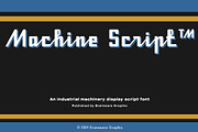 Machine Script, a Script Font by Brainware Graphic (Thumbnail 1 of 2)