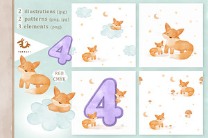 Pokraky_Dreamy Baby Fox, an Illustration by Pokraky
