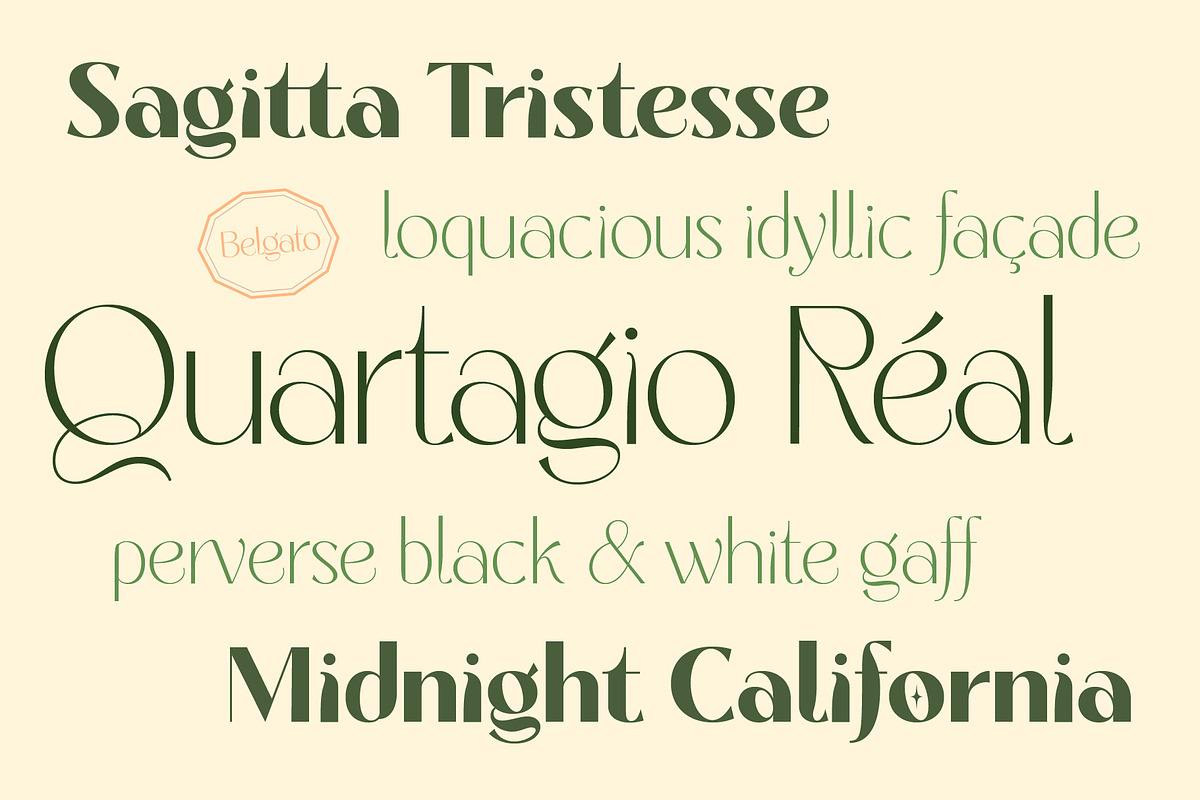 Belgato Elegant Vintage Font Family, a Serif Font by Molly Suber Thorpe (Photo 3 of 13)