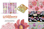Wildflowers Clipart Flower Graphics, a Decorative Illustration by SLS Lines (Thumbnail 5 of 6)