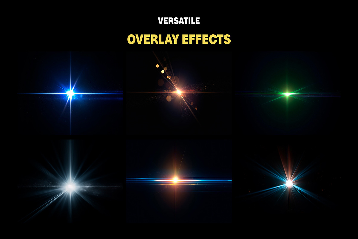 100+ Lens Flare Overlay Effects, an Object Graphic by Mikel Blazgad (Photo 2 of 10)