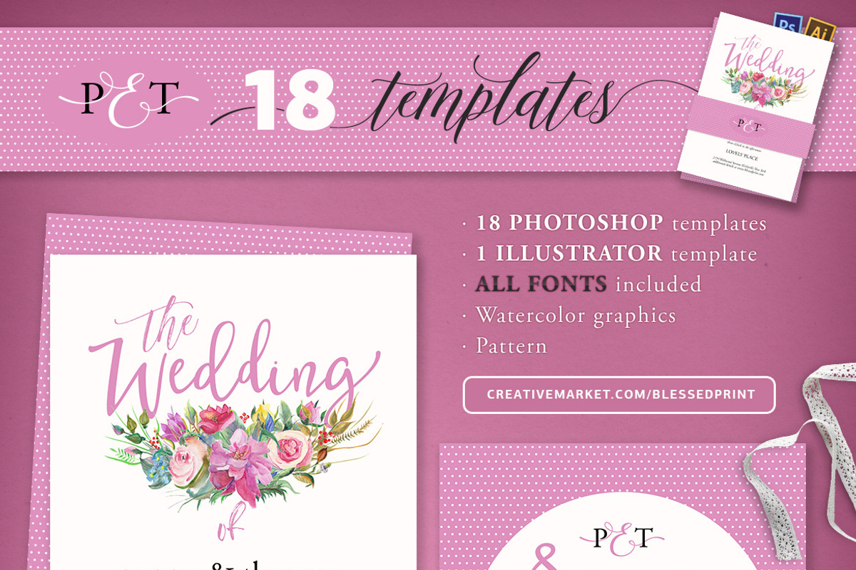 BIG BUNDLE for Templett & Corjl, a Script Font by Blessed Print (Photo 11 of 58)
