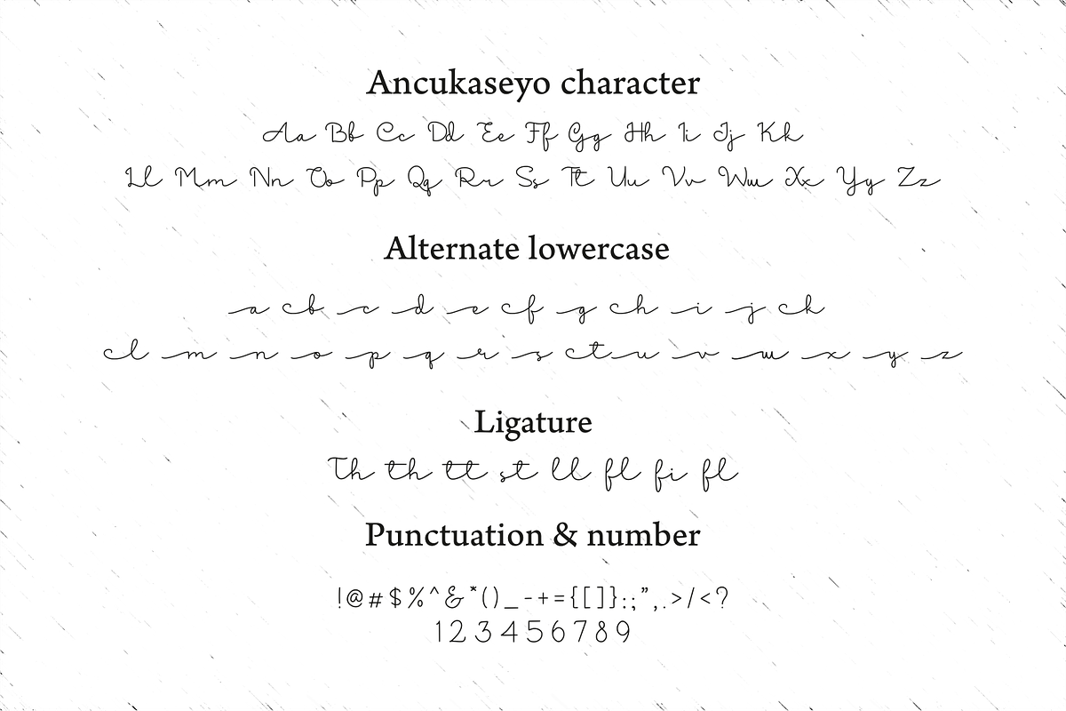 Ancukaseyo Font, a Script Font by Allouse Studio (Photo 3 of 10)
