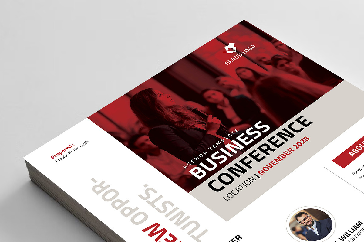 Business Conference Agenda Template, a Flyer Template by Spark_Creative (Photo 5 of 5)
