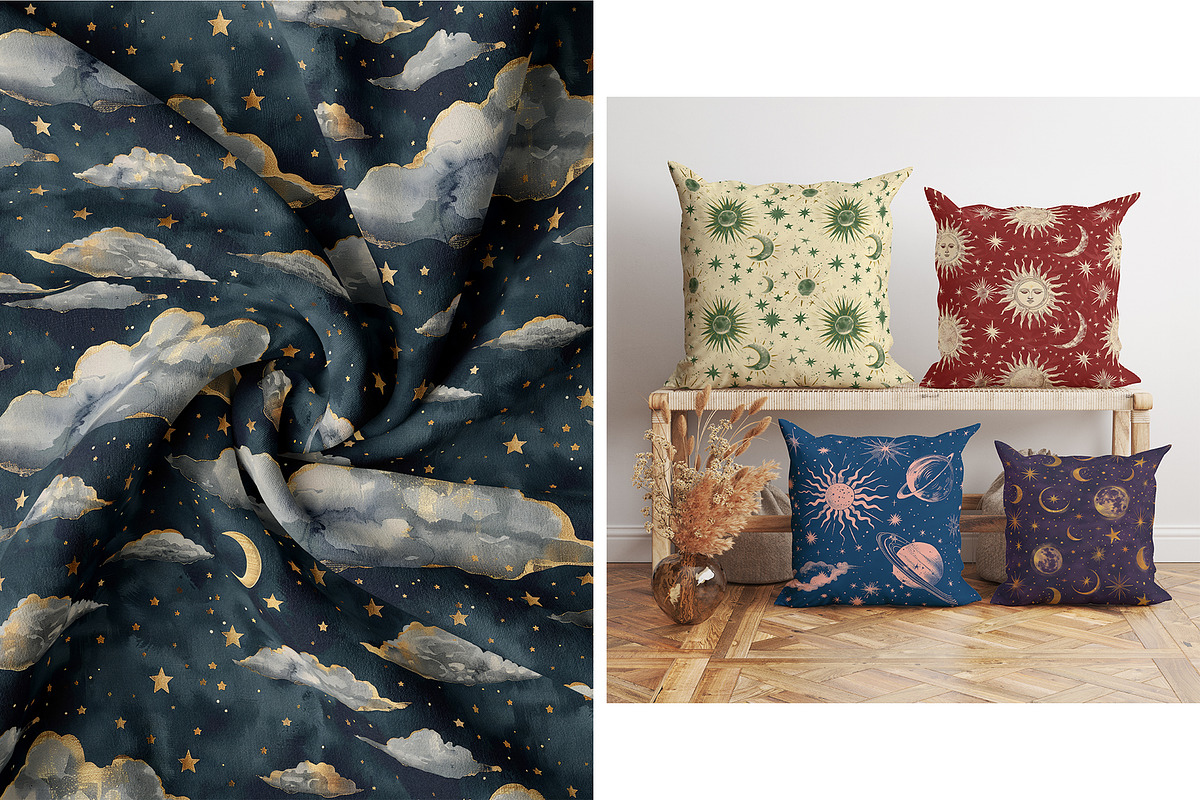 Celestial Patterns and Art Prints, a Pattern Graphic by Ninterints (Photo 18 of 19)