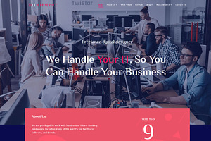 LT Blue Service WordPress Theme