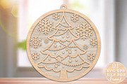Christmas Tree Laser Cut Design SVG, a Decorative Illustration by Rose Art (Thumbnail 3 of 3)