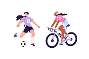 Sport athletes set, seamless pattern, a Sport Illustration by PaperTrident (Thumbnail 5 of 12)
