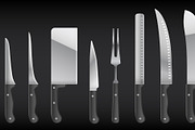Knife, collection. Meat cutting, a Food Illustration by Foxys Graphic (Thumbnail 2 of 3)