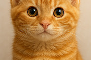 Orange Tabby Cat Portrait, an Animal Photo by TheSimpleCreator (Thumbnail 2 of 2)