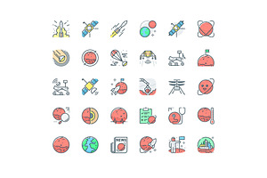 Mars Mission Icons