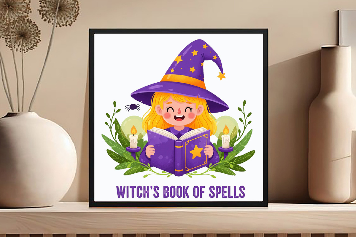 Book Witchs Book of Spells Halloween, an Illustration by DreamCafeArt (Photo 5 of 7)