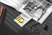 Vertical Name Tag Badge Mockup, a Merchandise Mockup by WebAndCat (Thumbnail 12 of 12)