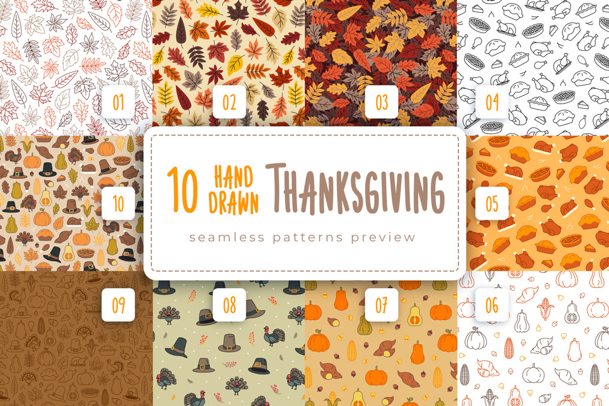 Autumn Thanksgiving Seamless Pattern, a Pattern Graphic by oelhoem (Photo 5 of 5)