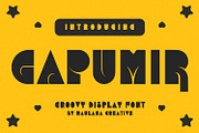 Gapumir Groovy Display Font, a Sans Serif Font by Maulana Creative (Thumbnail 1 of 7)