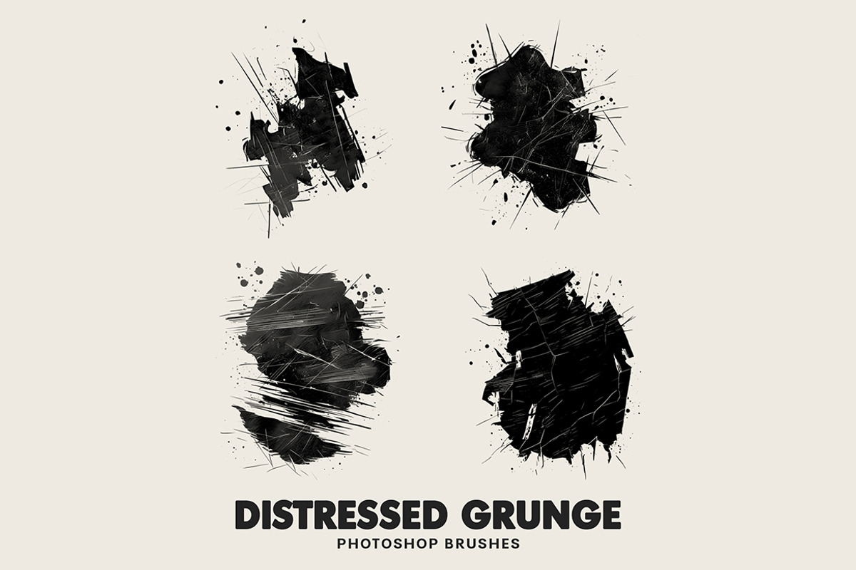 20 Distressed Grunge Brushes, a Brush Add-On by AB-TheDesigner (Photo 4 of 5)