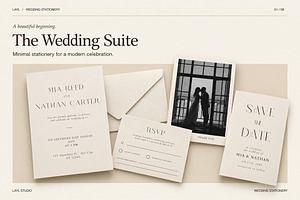 Elegant Wedding Invitation Set,Canva
