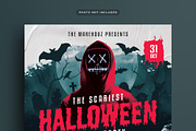 Scary Halloween Horror Party Flyer, a Flyer Template by Verazo (Thumbnail 2 of 2)