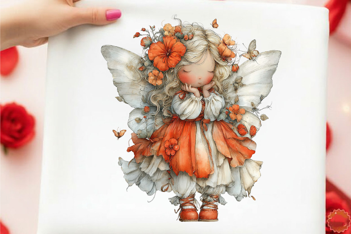 Whimsical Spring Fairy Clipart, an Illustration by designcity5 (Photo 3 of 5)