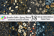 Seamless Gothic Spring Pattern, a Pattern Graphic by Canvas Craft (Thumbnail 1 of 4)