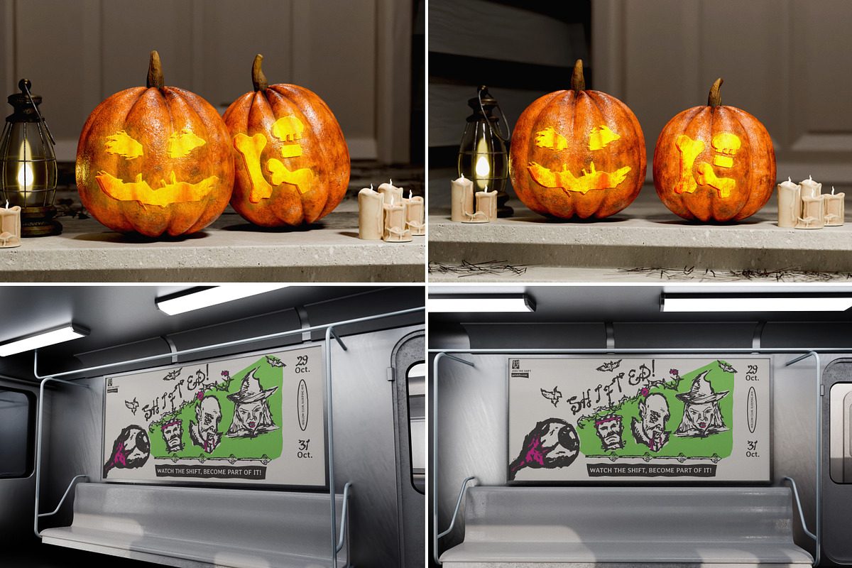 34 Halloween Party Event Mockups, an Advertising Mockup by Vitora Mockup (Photo 12 of 12)