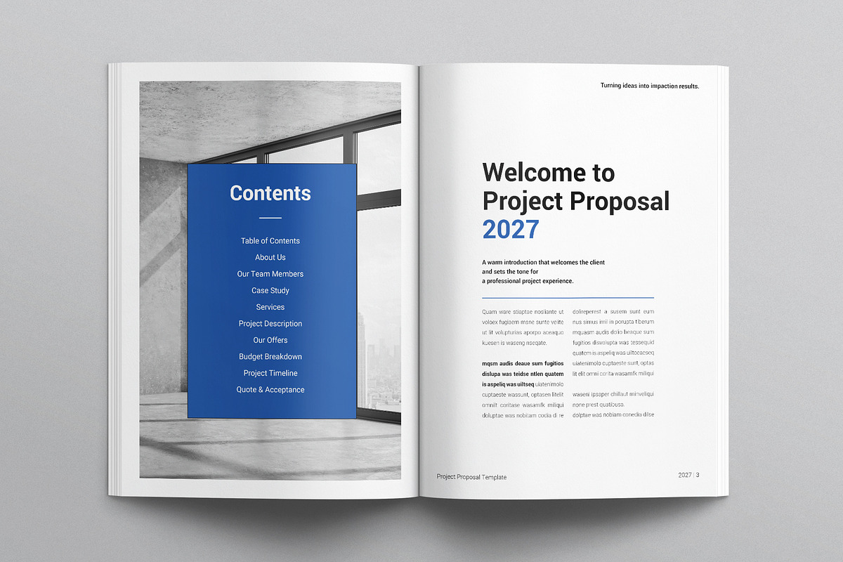 Project Proposal Template, a Brochure Template by E-Type (Photo 2 of 7)