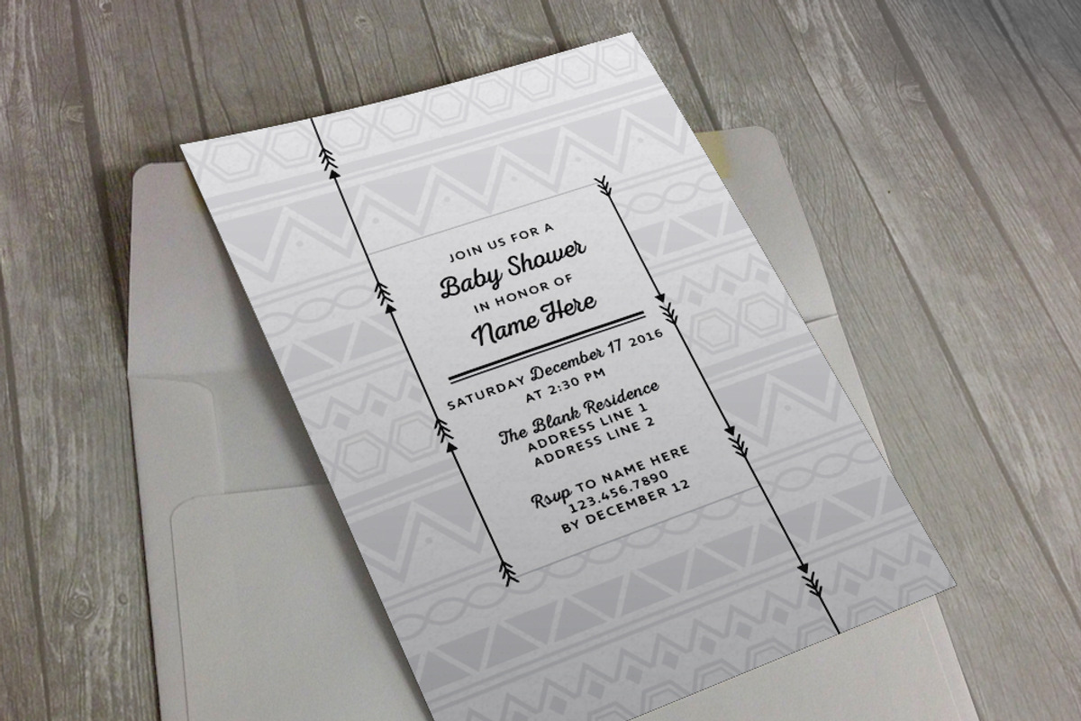 Tribal Baby Shower Invitation, an Invitation Template by S.Daniels Designs (Photo 1 of 2)